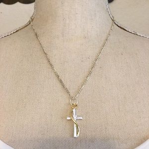 LA Gem Faith Hope Love cross pendant on chain